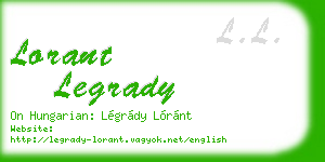 lorant legrady business card